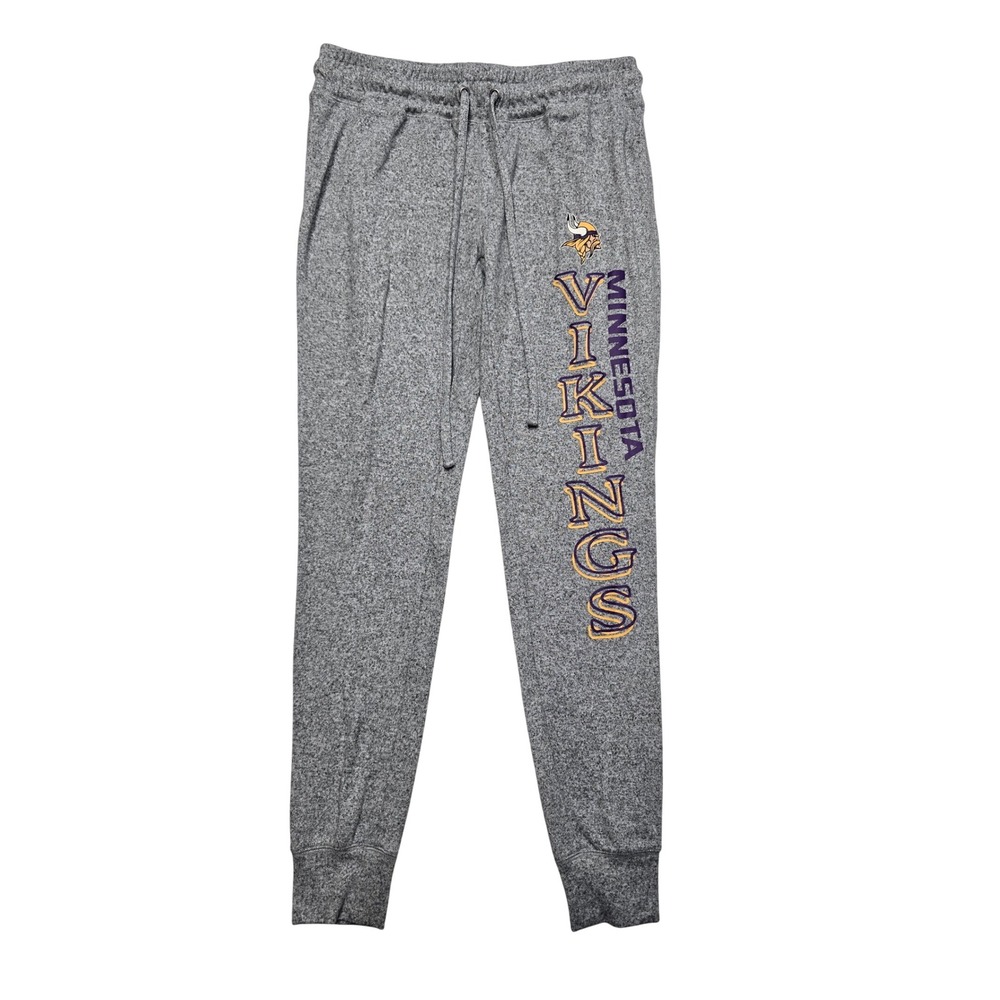 NFL Team Apparel Minnesota Vikings Jogger Pajama Pants Gray Womens Medium M